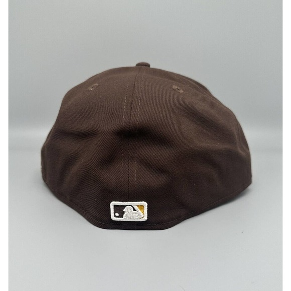 New Era 59FIFTY San Diego Padres MLB Authentic Fitted Hat Cap Brown Sz 8 - Picture 4 of 5